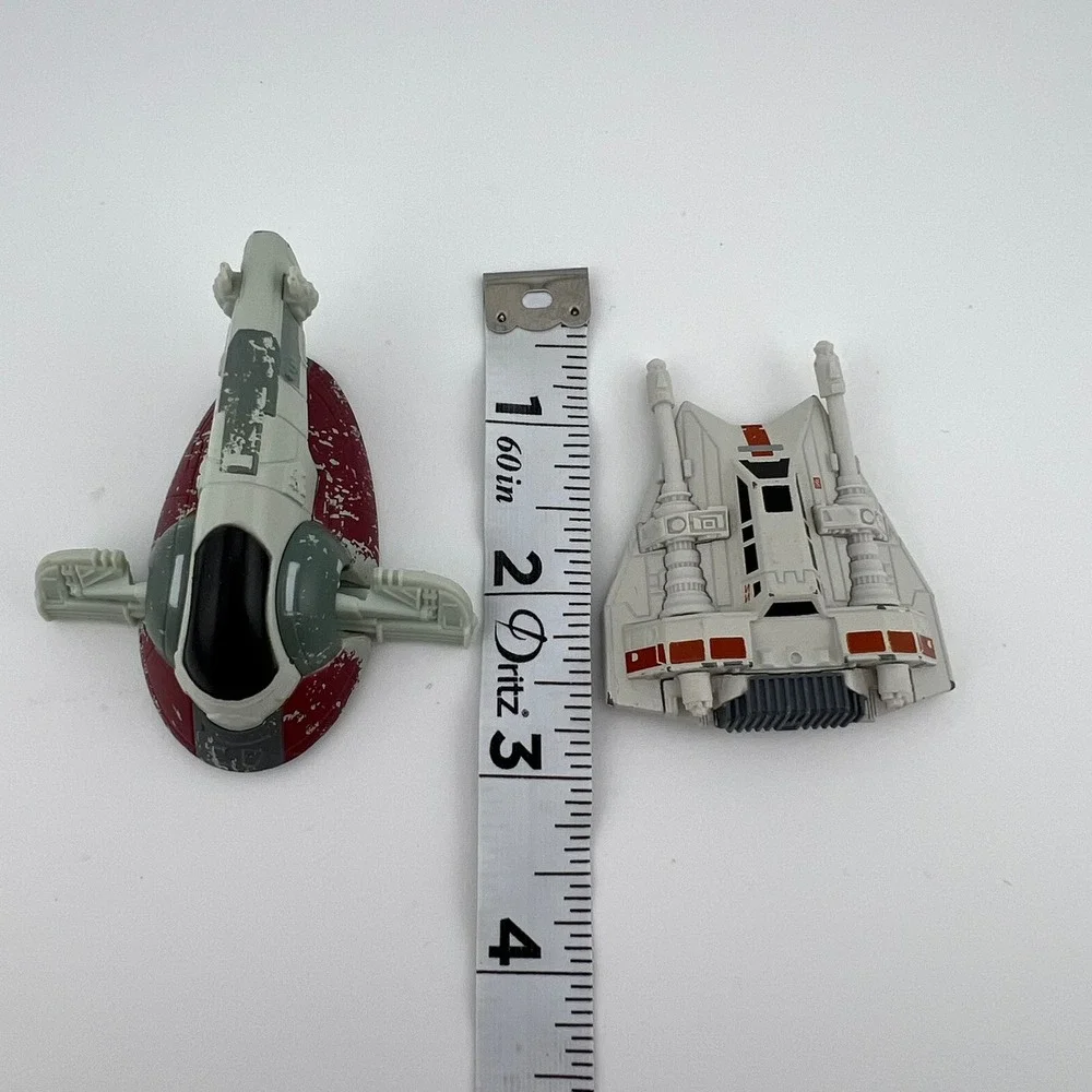 Star Wars Titanium Series Diecast Slave I Snowspeeder Ship Lot 2008 Hasbro